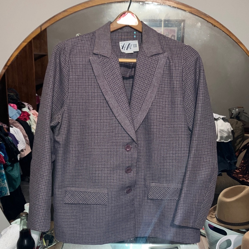 Vintage H&M III light and dark purple w blue blazer